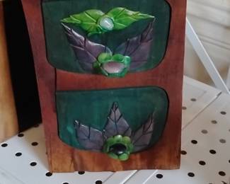 Artisan Carved Wood Jewelry Box with Sculptural Monkey Accents