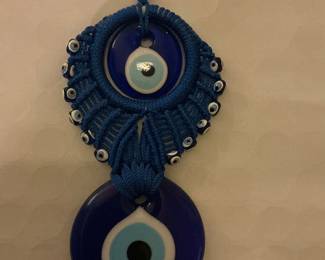 Large Double Evil Eye Macrame Wall Hanging