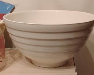 Vintage California Pottery Ribbed Mixing Bowl