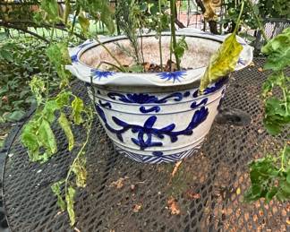 Blue and White Fajalauza Granada Spanish Pottery Planter