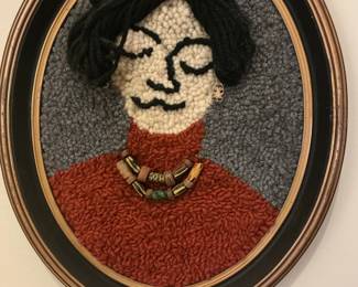 Mid-Century Modern Punch Needle Portrait