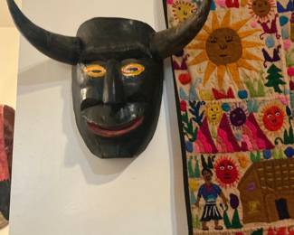 Mexican Hand-Carved Diablo Mask