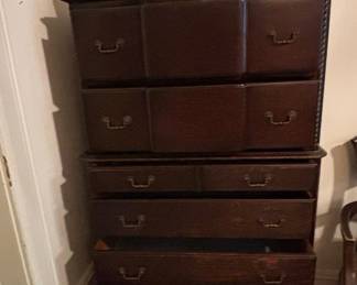 Chippendale Style Mahogany Chest on Chest