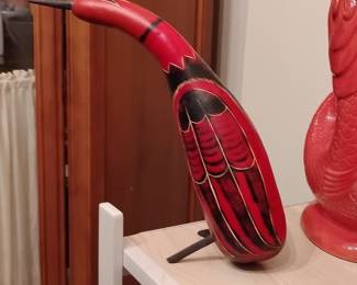 Peruvian Hand-Carved Gourd Bird Sculpture