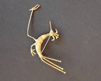 Mid-Century Modernist Road Runner Brooch