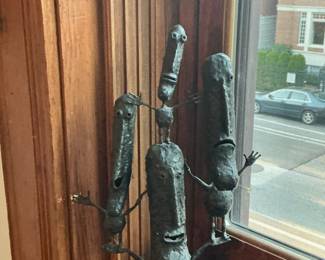 Giacometti Style Figural Metal Sculpture