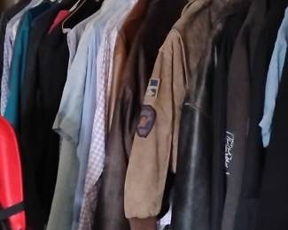 Vintage Leather Flight Jacket with Patches