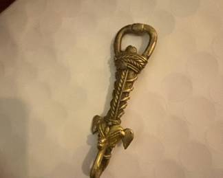 Vintage Brass Elephant Motif Bottle Opener
