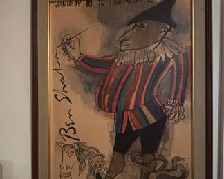 Ben Shahn Exhibition Poster, 'January 18 to February 12' - Jester on Horse