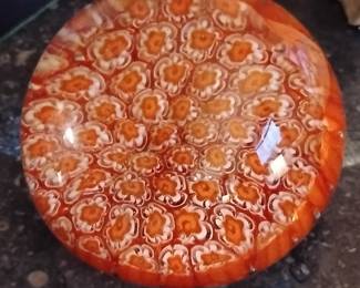 Millefiori Glass Paperweight