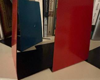 Ellepi Red and Blue Steel Bookends