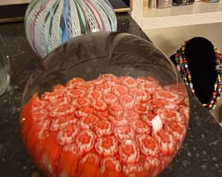 Murano Millefiori Glass Paperweight