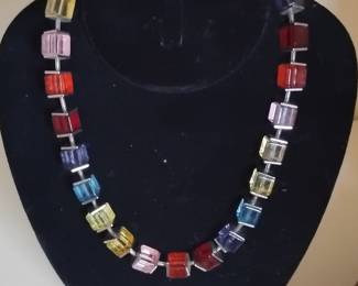 Coeur de LionStyle Multi-Color Cube Bead Necklace