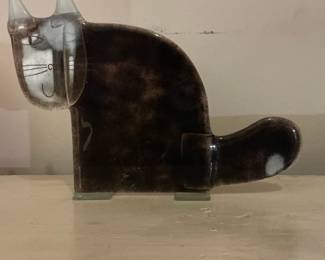Bertil Vallien for Kosta Boda Glass Cat