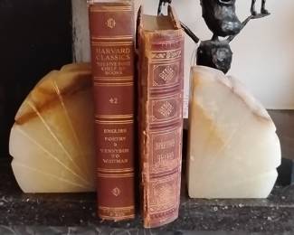 Art Deco Onyx Fan Bookends