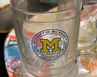 University of Michigan Camp Michigania 1994 Staff Beer Mug
