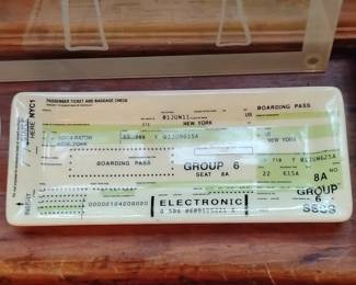 Fishs Eddy Airline Boarding Pass Platter