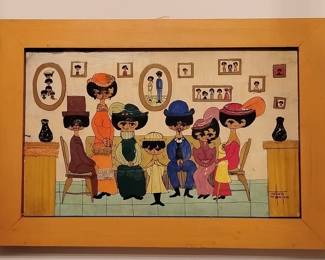 Arturo Mexico Mid-Century Mixed Media Painting