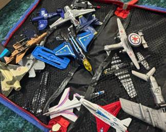 Collection of Vintage Die-Cast Military Aircraft