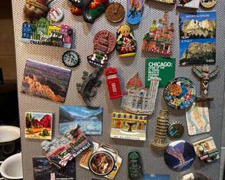 Collection of Assorted Souvenir Travel Magnets