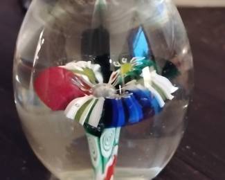 Vintage Murano Art Glass Millefiori Paperweight