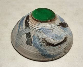 Studio Pottery Bowl with Abstract Brushwork (3/5)