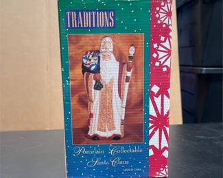 Traditions Porcelain Santa Claus Figure with Staff (2/3)