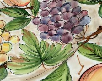 Italian Hand-Painted Ceramic Fruit Serving Bowl (5/6)