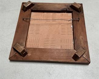 Ceramica S. Marco Floral Tile Trivet in Carved Wood Frame (3/6)