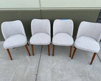 Hulala Home Melisa Gray Dining Chairs, Set of Four (2/2)