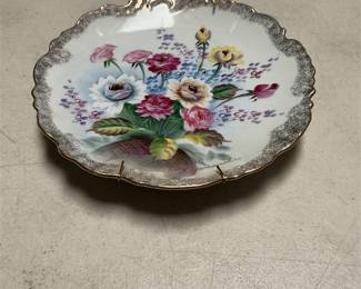 Hand-Painted Floral Plate Signed K. Yamauchi (2/5)