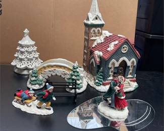 Mervyn’s Village Square Church & Christmas Village Accessories (3/4)