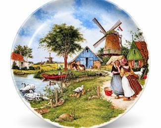 Royal Schwabap Dutch Windmill Decorative Plate