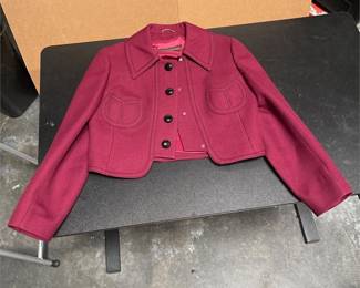 Cropped Berry Wool Jacket (2/6)