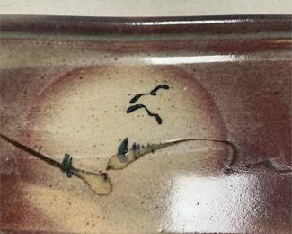 Studio Pottery Rectangular Landscape Tray (5/6)