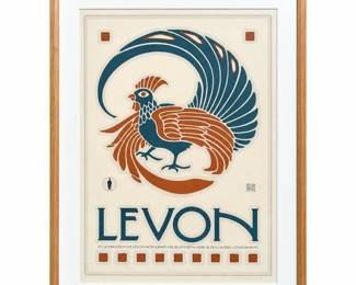 David Lance Goines LEVON 1977 Lithographic Poster