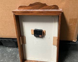 Strawberry Cross-Stitch Clock in Wooden Case (3/4)