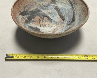 Studio Pottery Bowl with Abstract Brushwork (5/5)