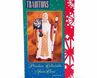 Traditions Porcelain Santa Claus Figure with Staff