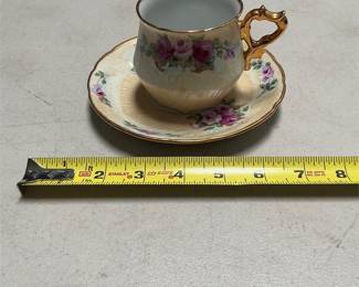 Rose-Decorated Porcelain Cup and Saucer (6/6)