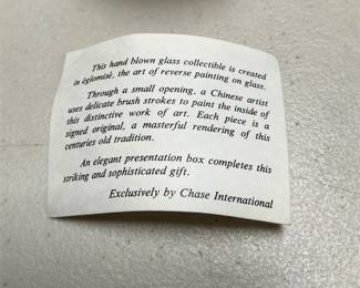 Chase International Reverse-Painted Glass Ornament (3/6)