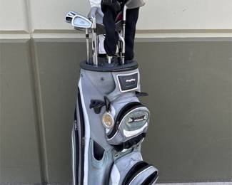 Bag Boy Revolver Golf Cart Bag with Assorted Clubs (2/3)