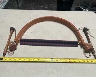 Wooden Folding Quilting Hoop & Turned Wood Pieces (4/4)