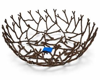 Metal Twig and Branch Decorative Bowl