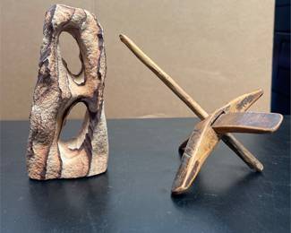 Picture Sandstone Sculpture & Wooden Turkish Drop Spindle (2/4)