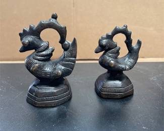 Pair of Burmese Hintha Bird-Form Opium Weights (2/4)