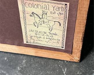Jacquelyn Trone “The Sewing Circle” Framed Folk Art (6/6)