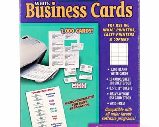 Geographics Blank White Printable Business Cards