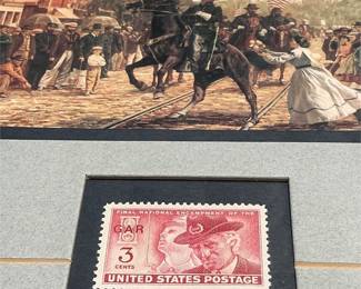After Don Stivers “The Proffered Wreath” Framed Print & Stamp (4/5)