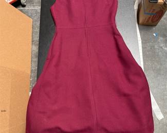 Burgundy Sleeveless Fit and Flare Dress (3/3)